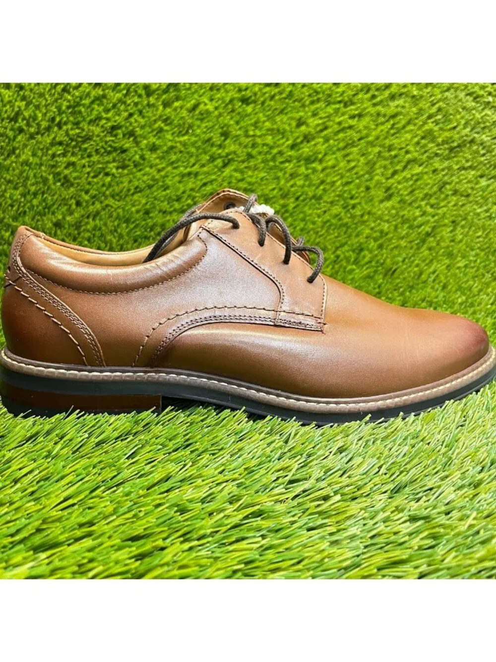 Nunn Bush Calderone Mens Size 9 Brown Casual Classic Plain Toe Oxford Shoes