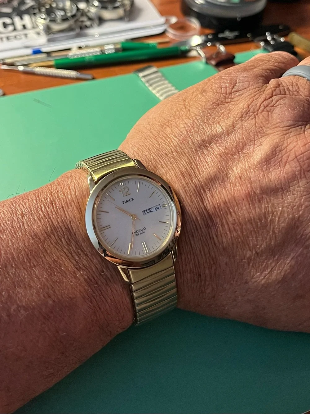Timex white tone night