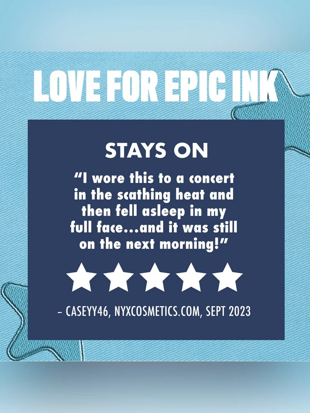 NYX Epic Ink Waterproof Liquid Eyeliner - Stone Washed, NEW
