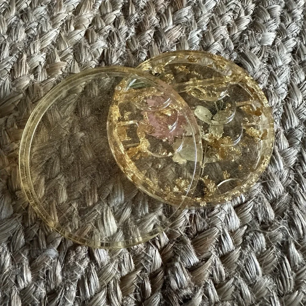 Handmade Resin Floral Gold Speck Faux‎ Eyelash Carrying Storage Case