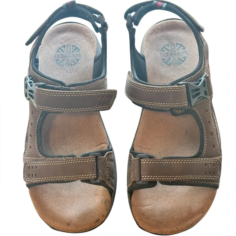 Dunham Brown Sandals Comfortable Adjustable Design Size 10 like new