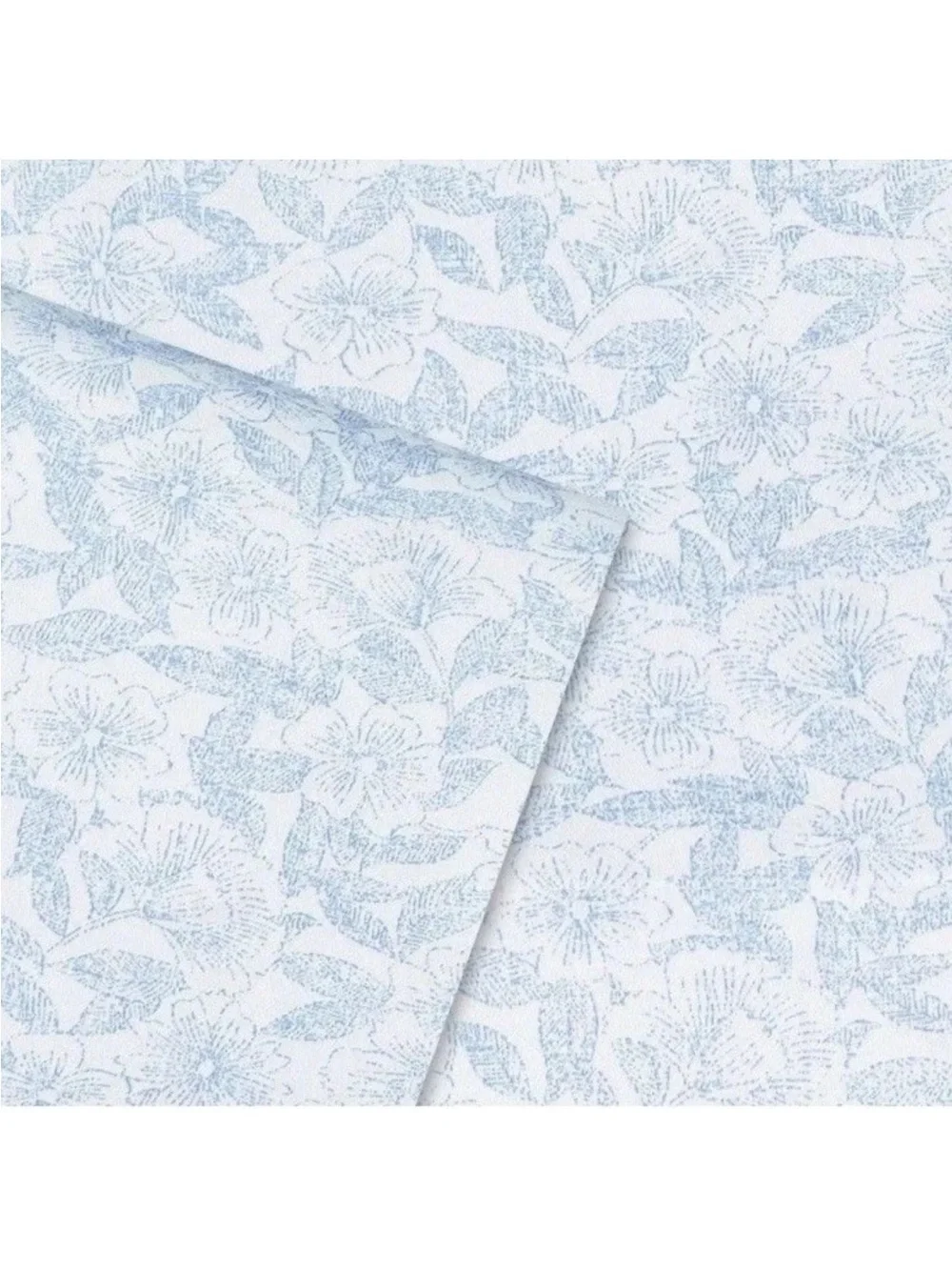 Laura Ashley Blossoming Blue Full 4-Piece Cotton Sateen Sheet Set 300TC NWT