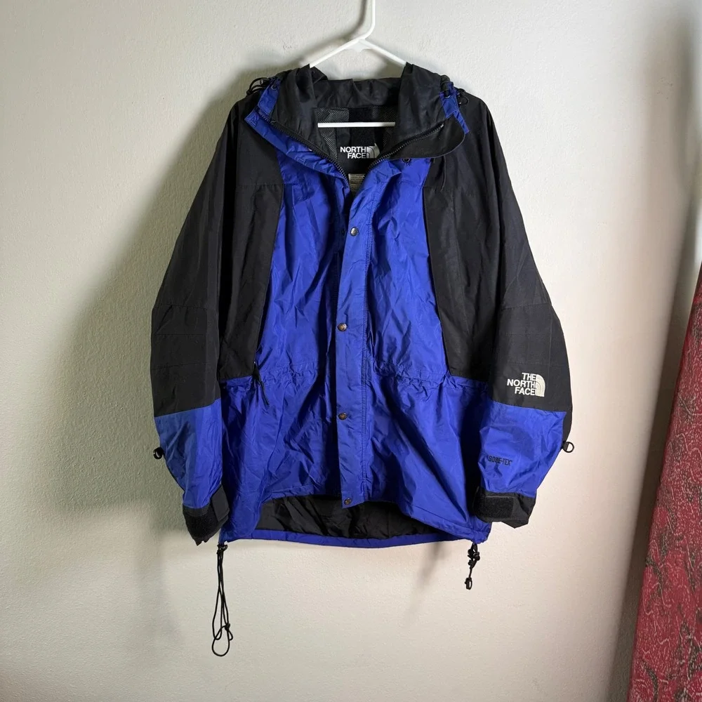 The North Face Vintage Gore-Tex Mountain Light Jacket Blue Black Mens Large‎