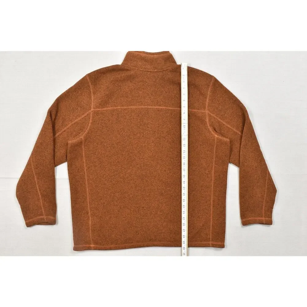 The North Face Men XXL Gordon Lyons Quarter Zip Fleece Sweater Pullover Brown Or