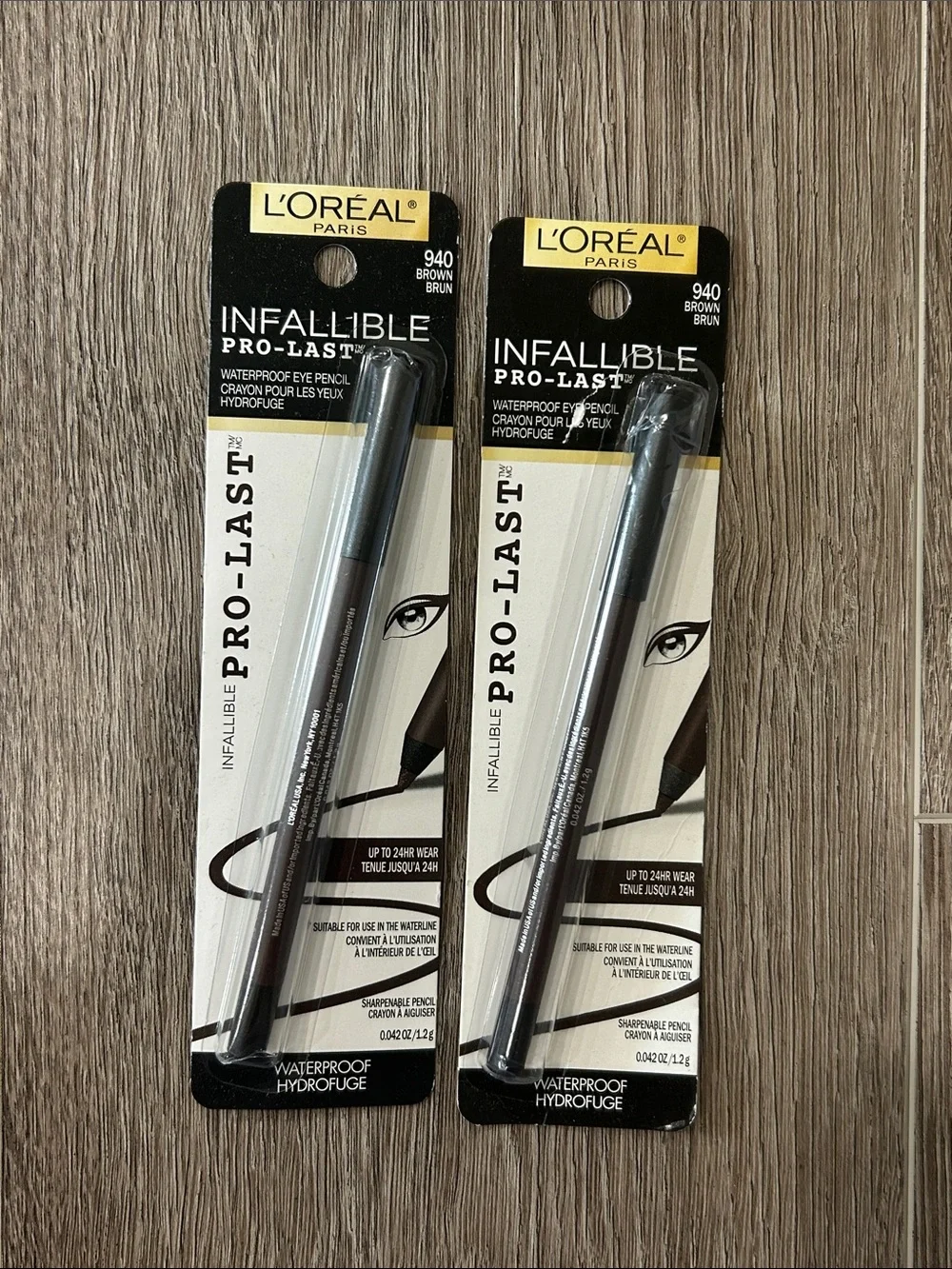 2X L'Oréal Infallible Pro-Last Waterproof Eye Pencil - Brown (940) 🦋FIRM PRICE 🦋