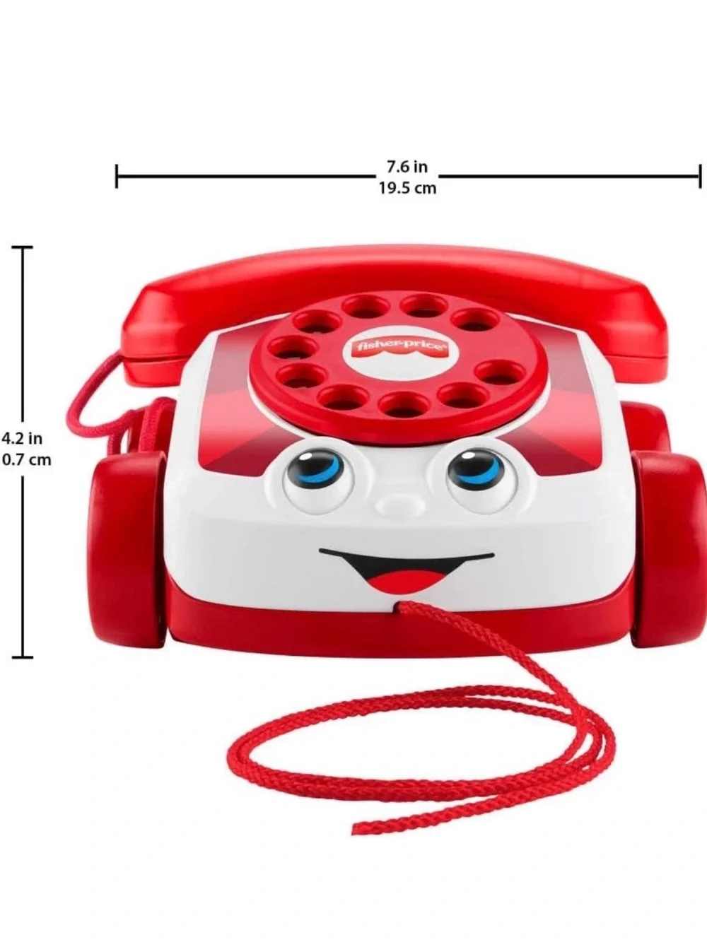 Fisher-Price Baby Toy Red Chatter Telephone, Mattel 80Th Anniversary Edition