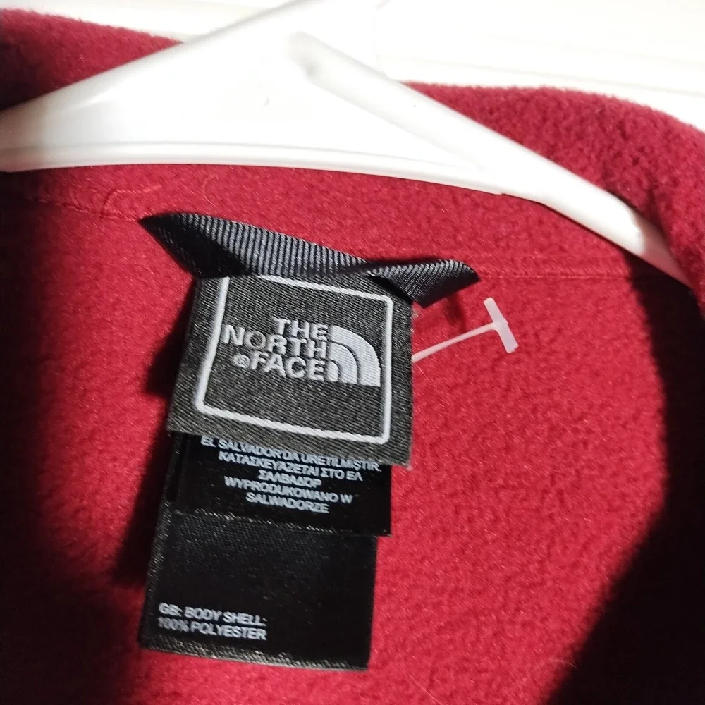 The North Face 1/4 Zip Fleece Pullover Maroon Zippered Chest‎ Pocket Men's Xlg