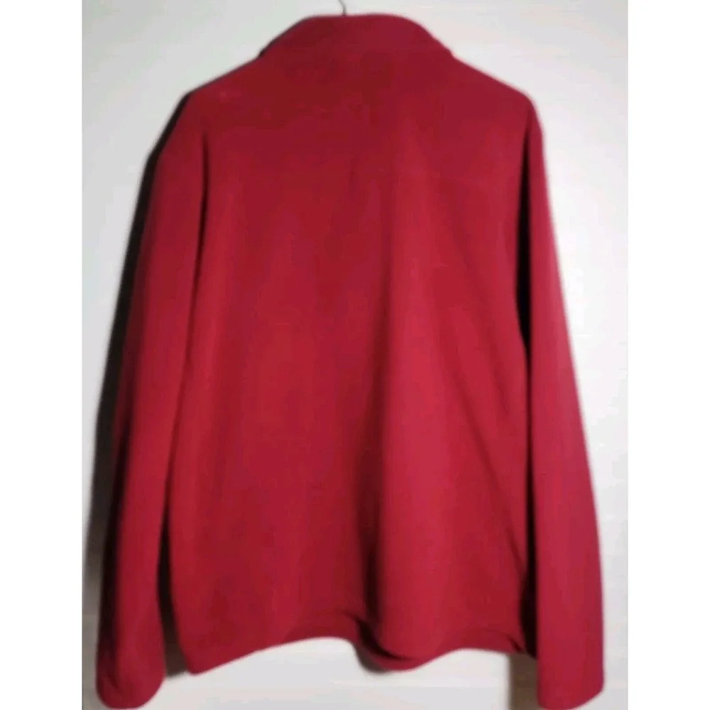 The North Face 1/4 Zip Fleece Pullover Maroon Zippered Chest‎ Pocket Men's Xlg