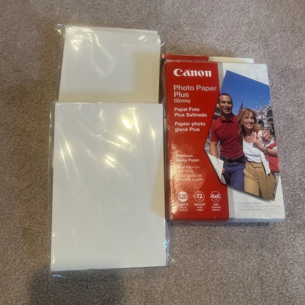 Canon Photo Paper Plus Glossy 4x6 120 Sheets 72 lb High Gloss Inkjet