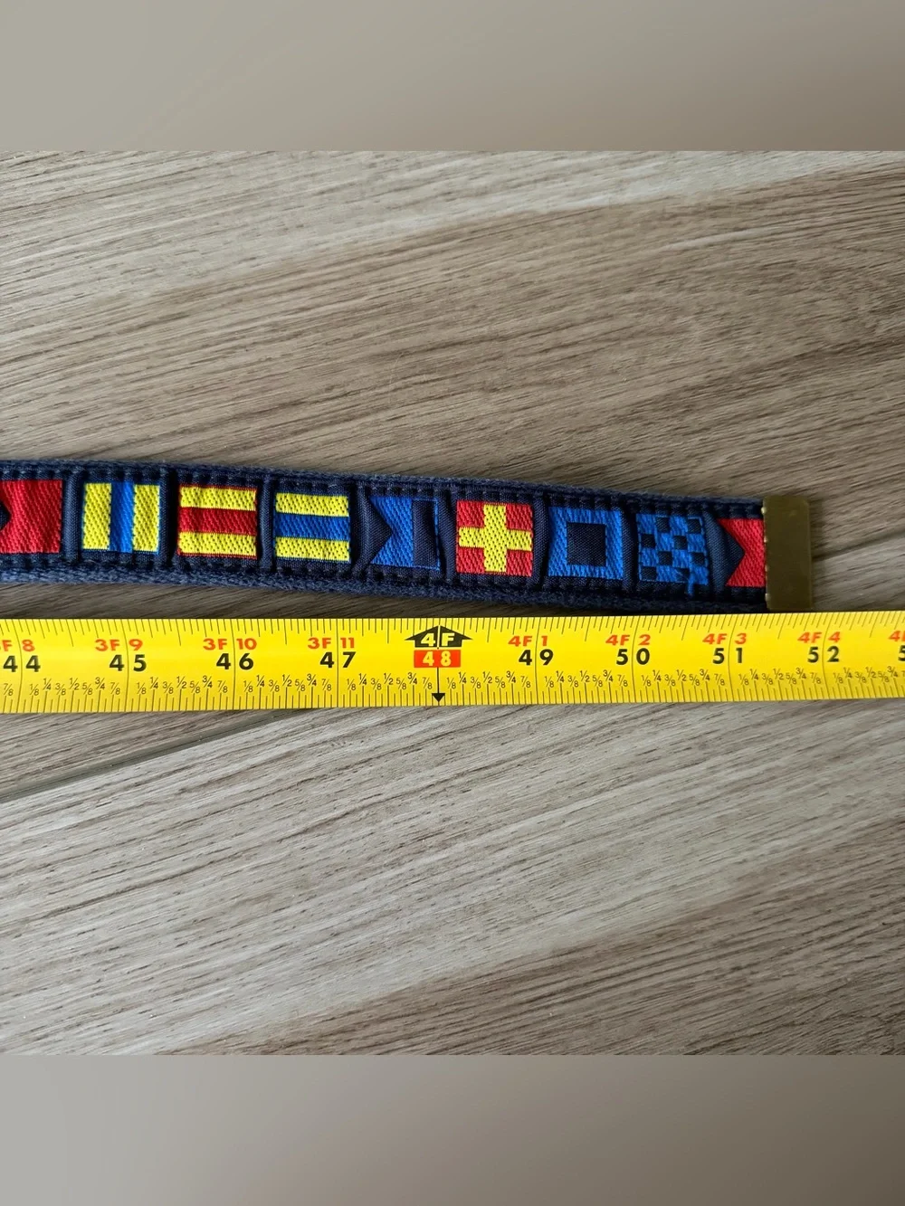 Vintage Pusser’s West Indies Made in USA Nautical Flag Belt