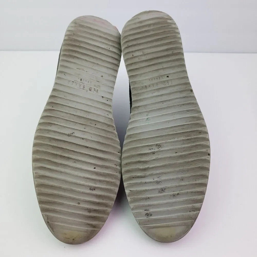Ted Baker London Gliyne Mens Size 9 Gray Suede Formal Dress Oxford Shoes