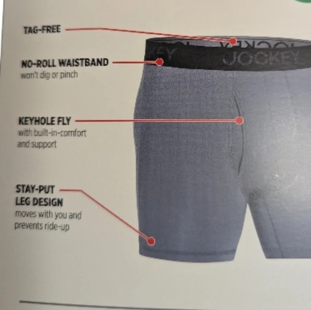 Jockey Boxer Briefs Set Of 3 sz XXL Black Microfiber Stretch