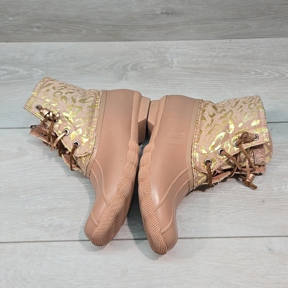 Sperry Women Saltwaters Duckboots Rubber Shoes waterproof boots sz 6