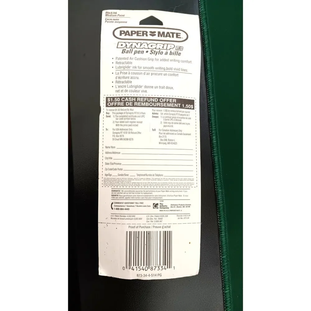 Papermate dynagrip black