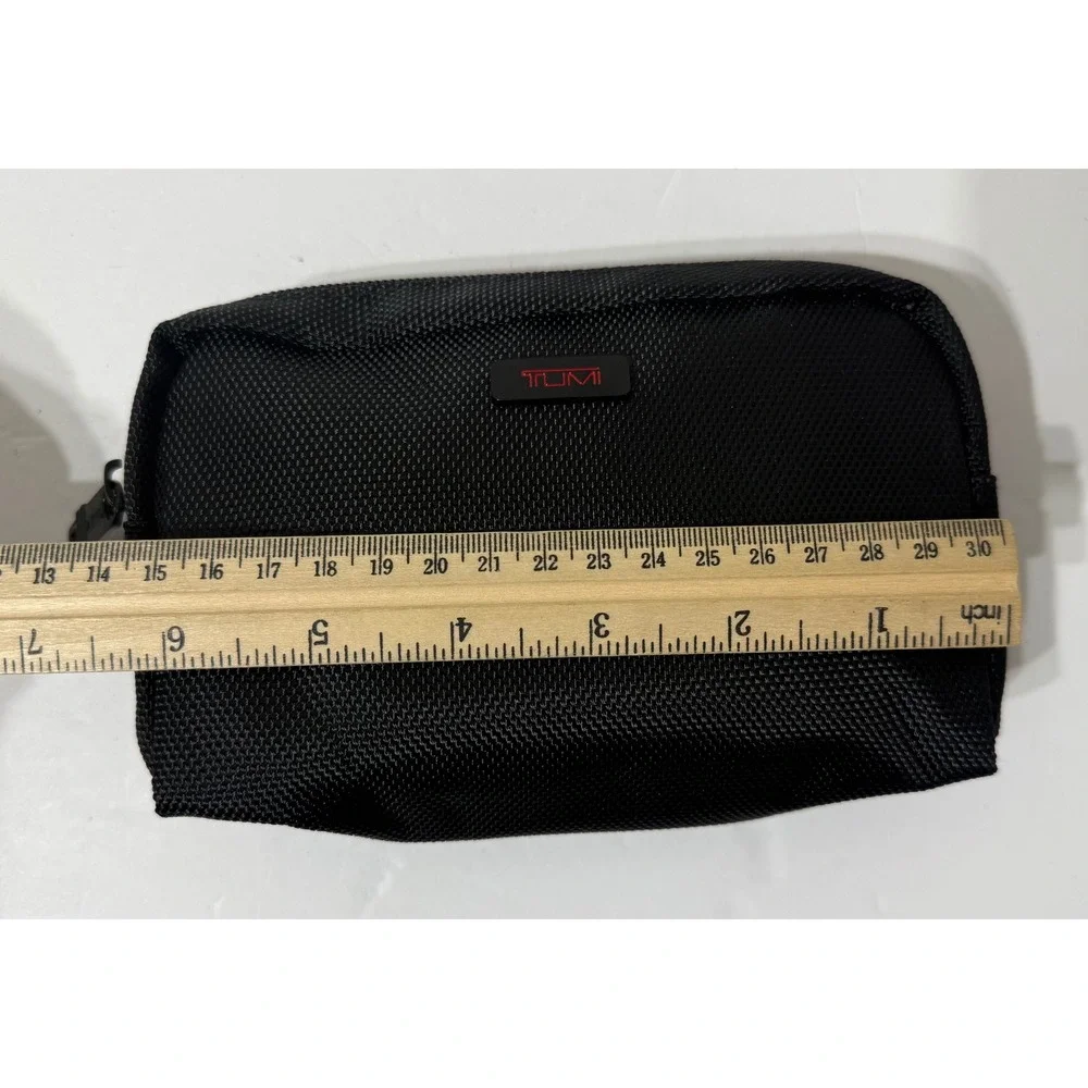 Tumi Delta Air Lines Black Ballistic Nylon Amenity Kit Travel Pouch Organizer