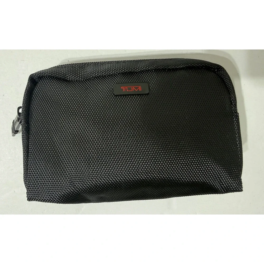 Tumi Delta Air Lines Black Ballistic Nylon Amenity Kit Travel Pouch Organizer