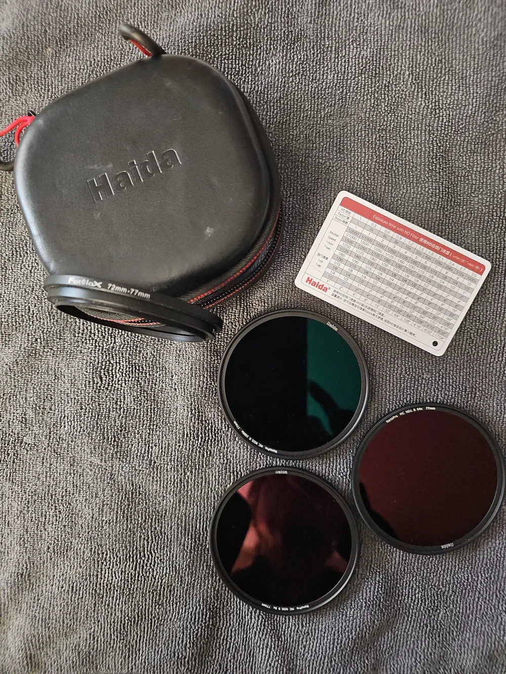Haida NanoPro MC ND 77mm 3-Filter Kit with Hard Case, Exposure Card & Fotodiox 7