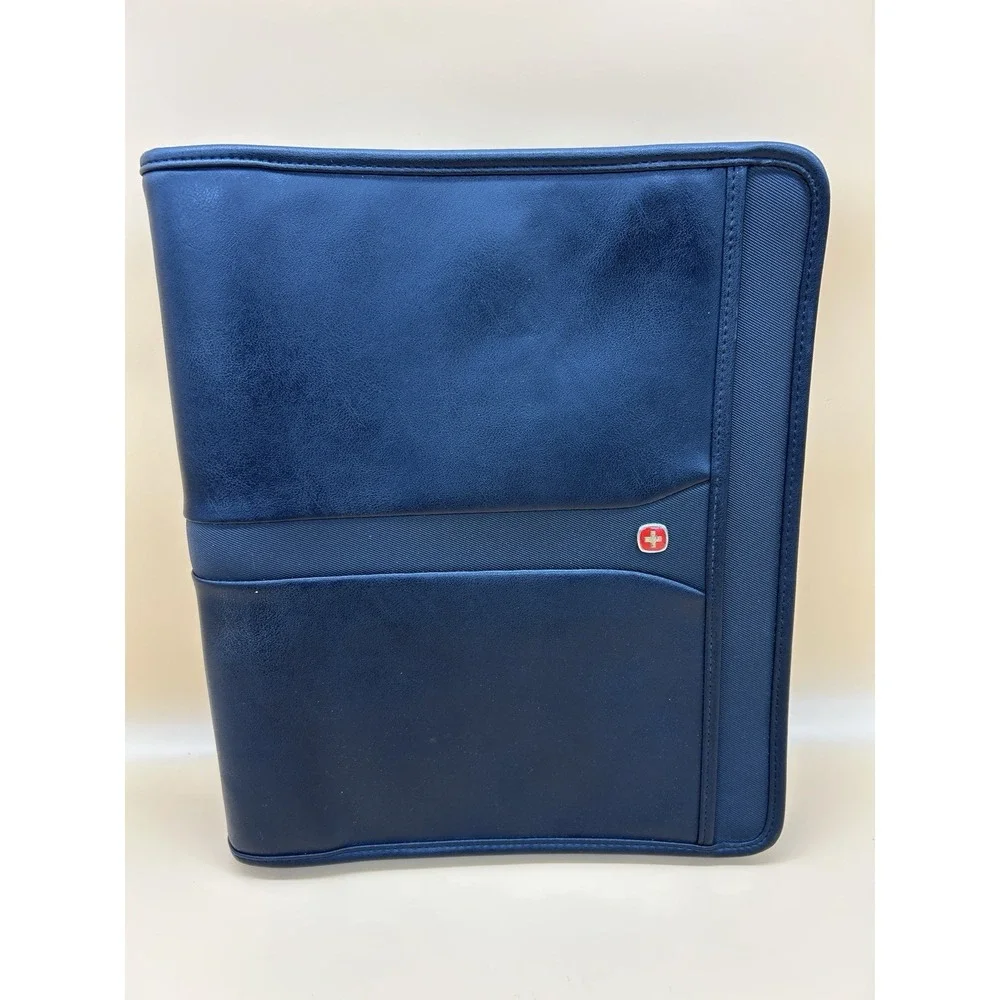 Wenger‎ Executive Business Vinyl Zippered Padfolio - Black 3 ring binder w/calc