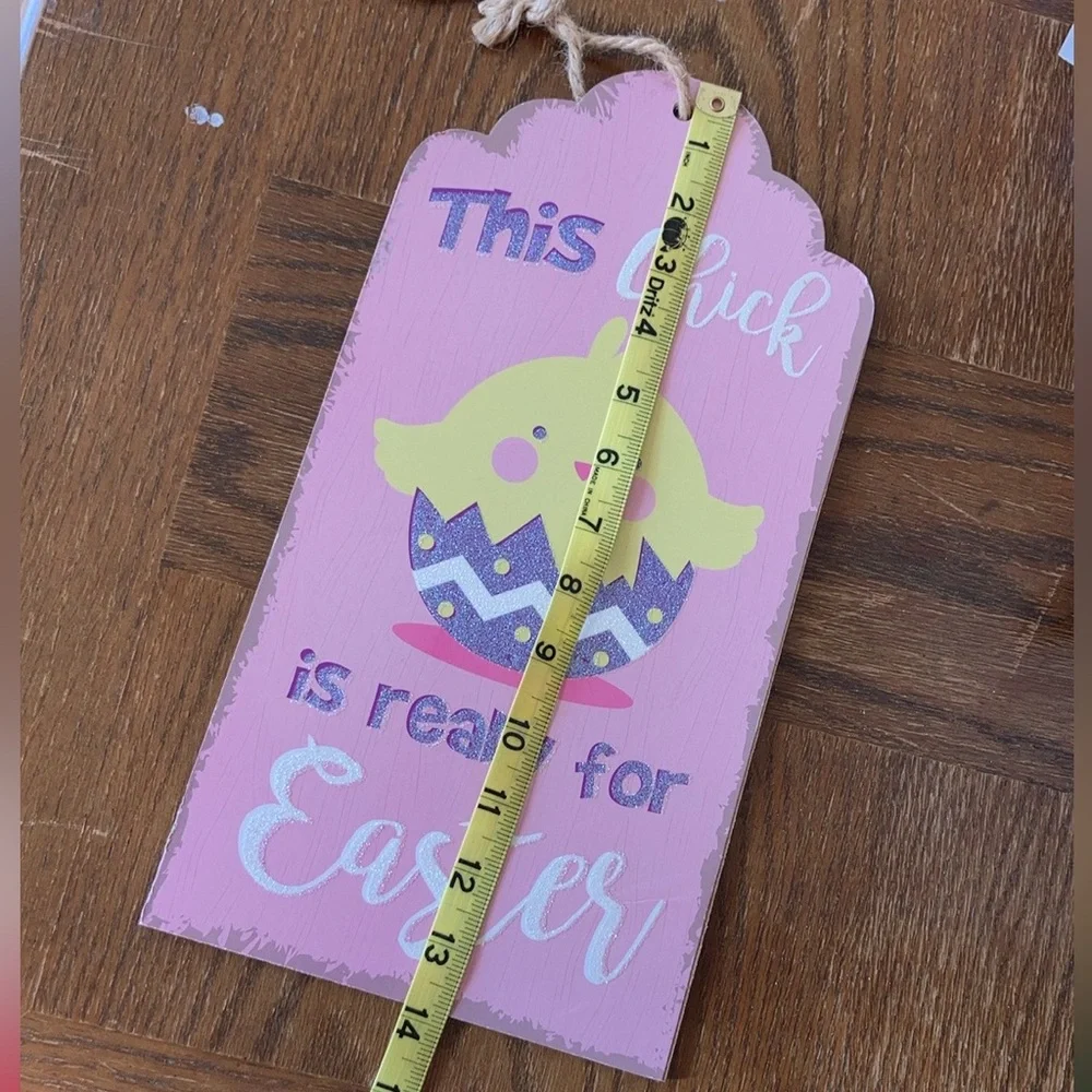 Spring Easter Wall Decor this chick is ready for Easter pink yellow