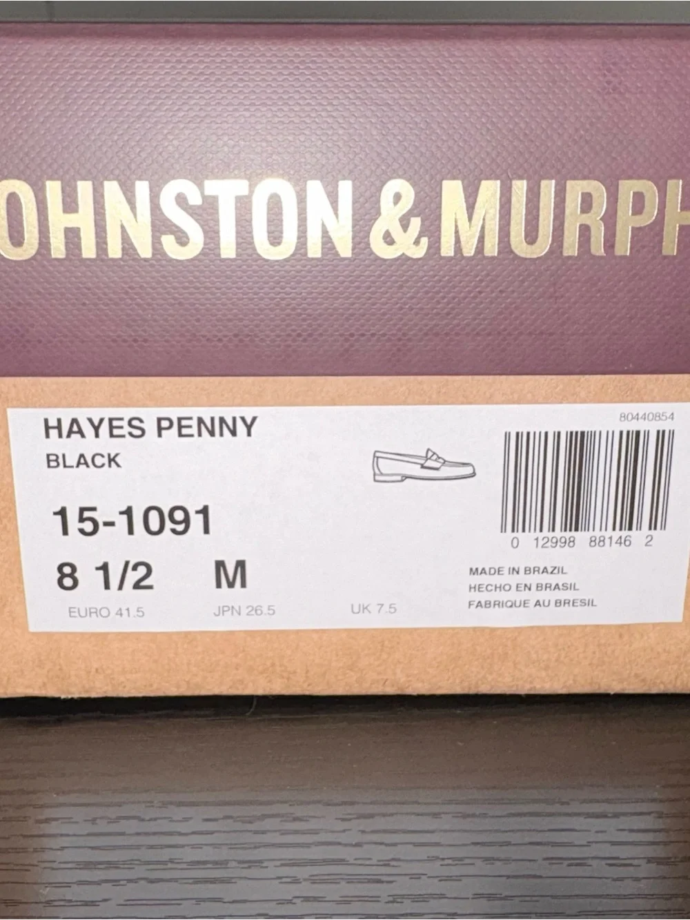 Johnston & Murphy new box