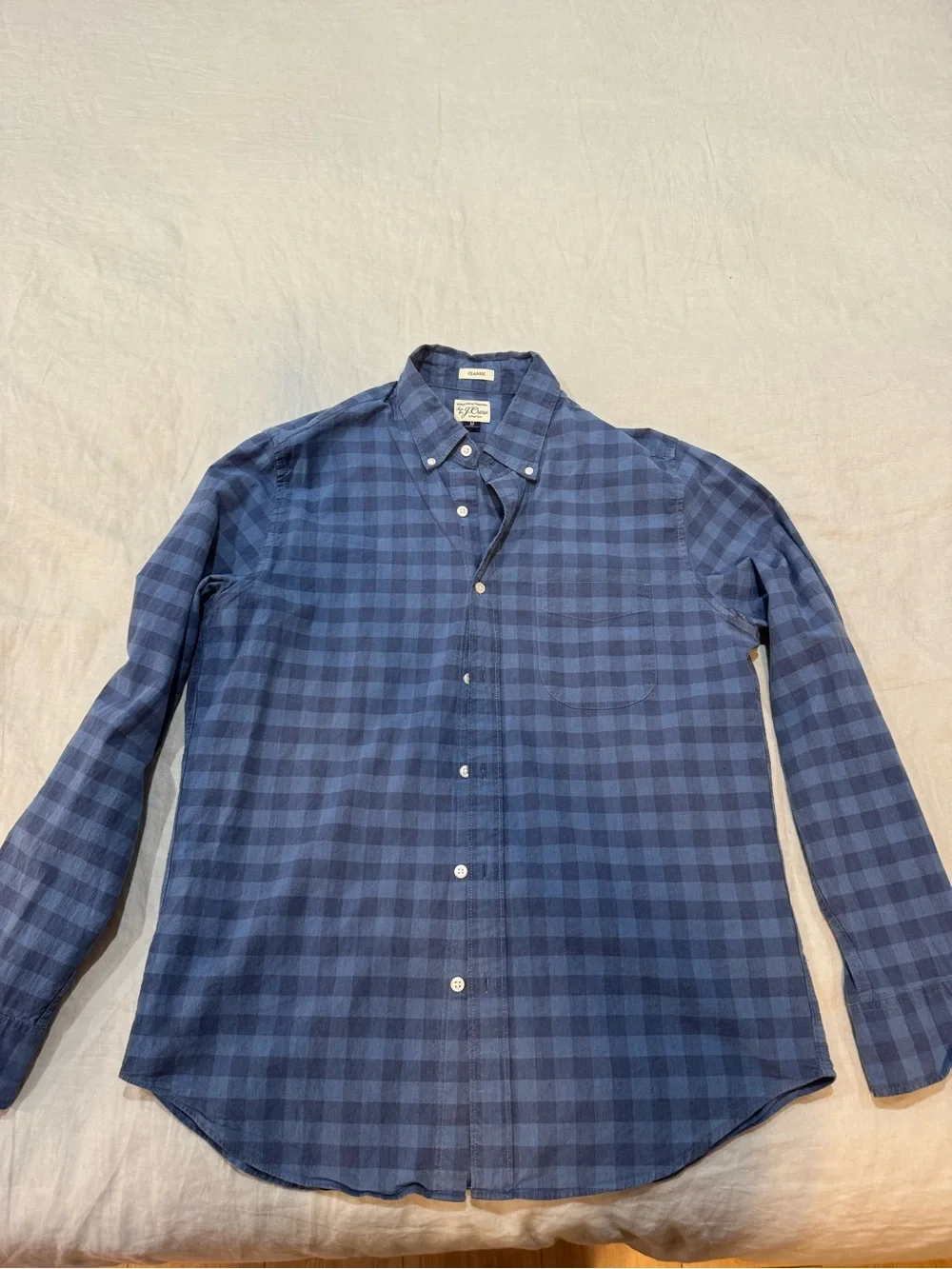 J. Crew Blue Plaid Button-Down Shirt