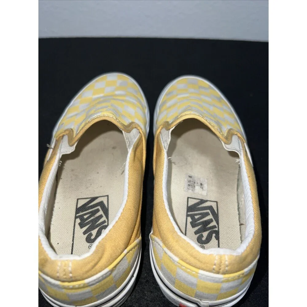 Vans yellow checkerboard