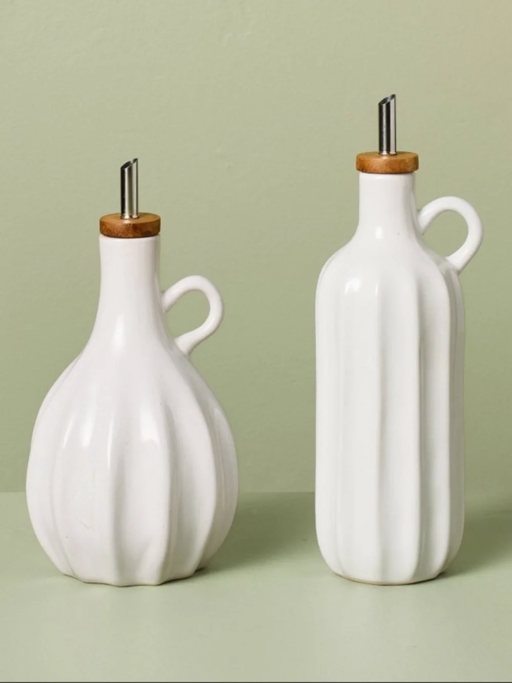Stoneware Oil & Vinegar Set Hearth & Hand™ with Magnolia 15.5 fl oz & 12.5 fl oz