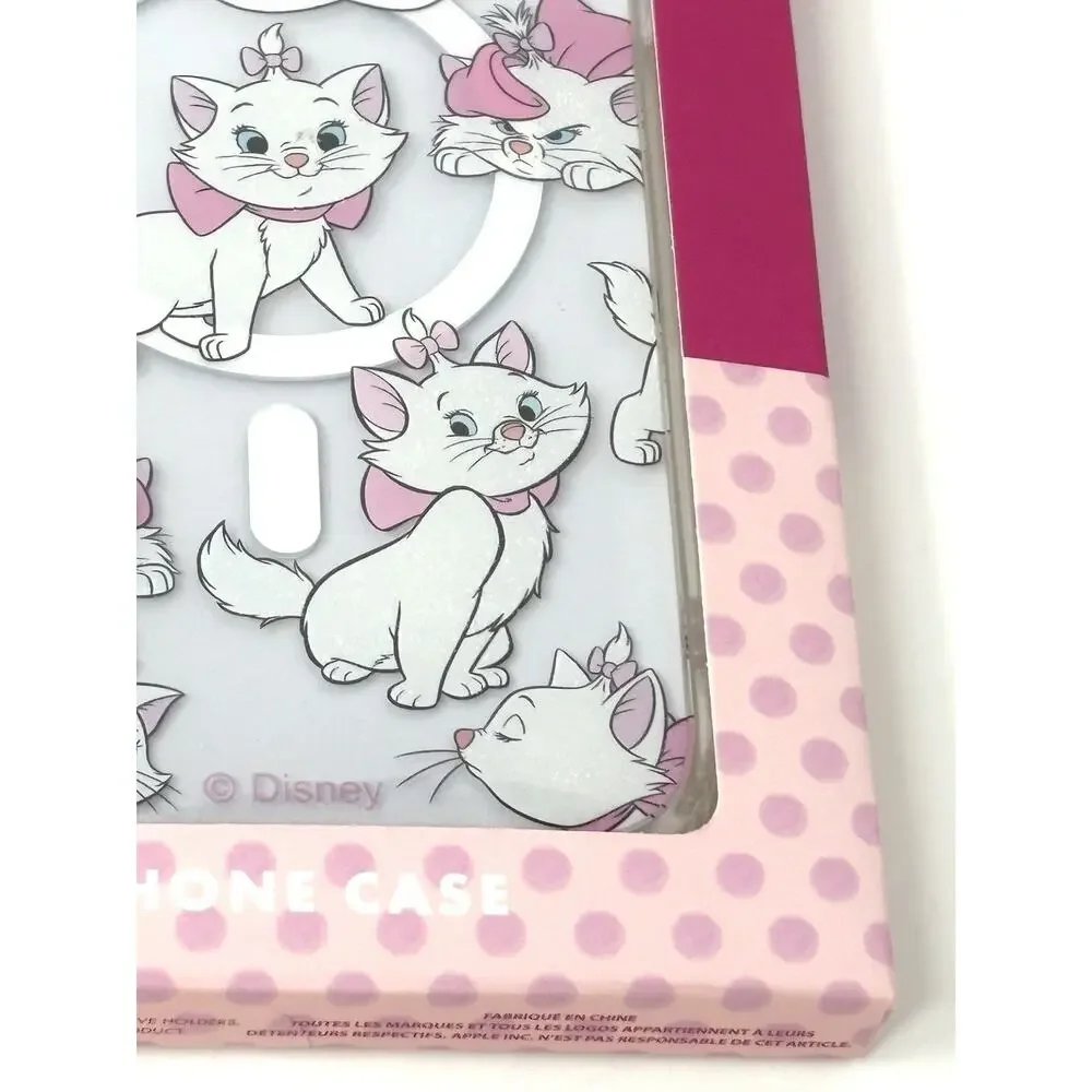Disney Marie Aristocats iPhone 16 Pro Max Case Skinny Dip Pink White Glitter NIB