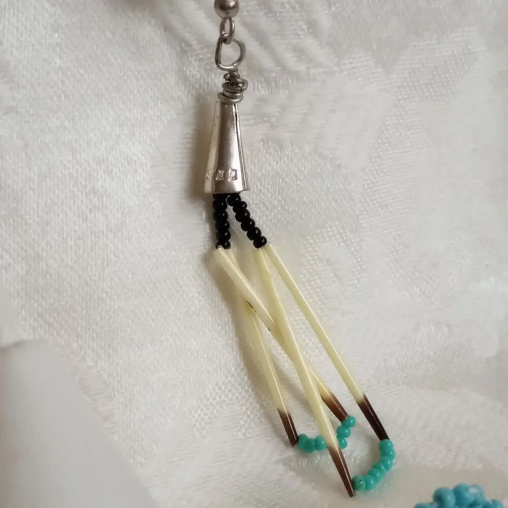 Handmade blue beads spiritual