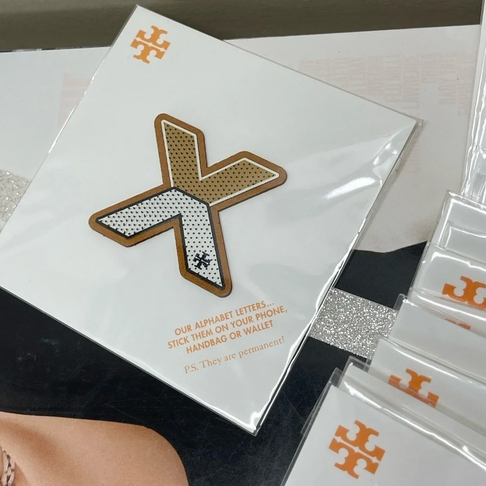 (new+tag) Tory Burch alphabet letter “X” stick them on phone, handbag or wallet