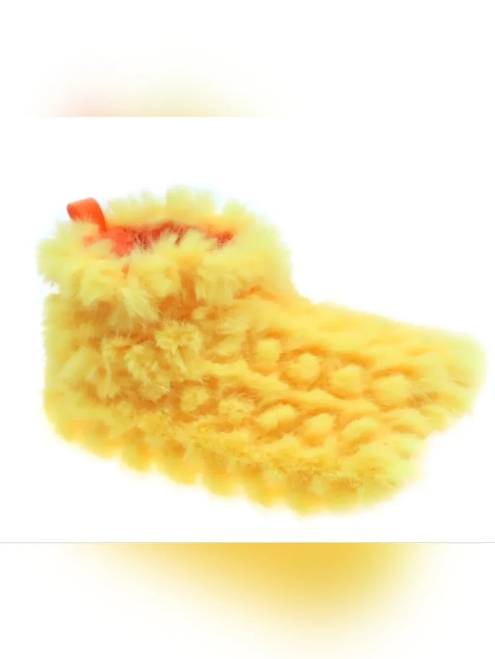 wonder nation Yellow Fuzzy Duck Foot Children's Slippers Sz 5-6