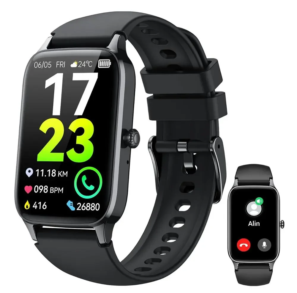 NIB Soudorv P97 Smart Watch Fitness Tracker Android 1.57'' HD IP68 Waterproof