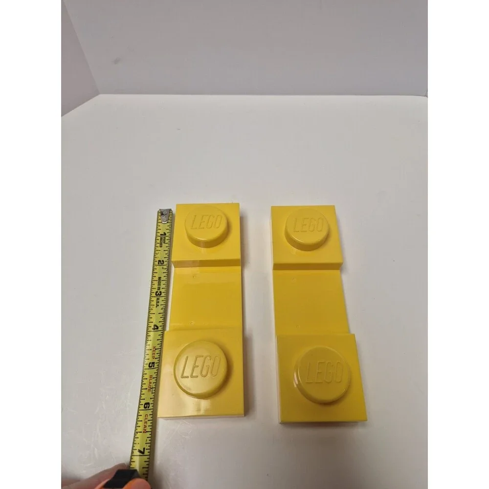 2pc LEGO Yellow Support / Foot for Minifigure Display Cases 2