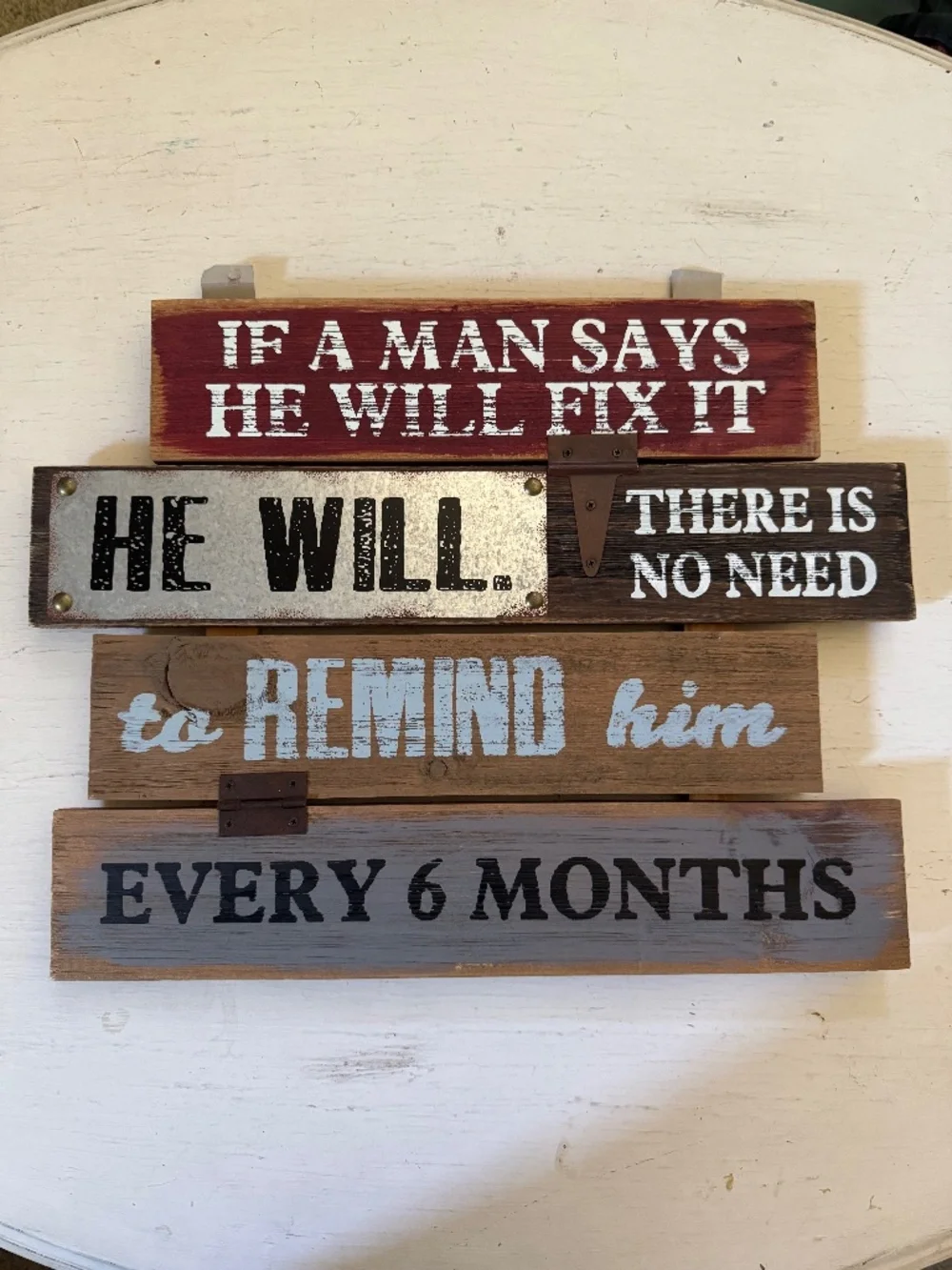 Funny Rustic Wooden Wall Sign | Farmhouse Man Cave Garage Decor | 
