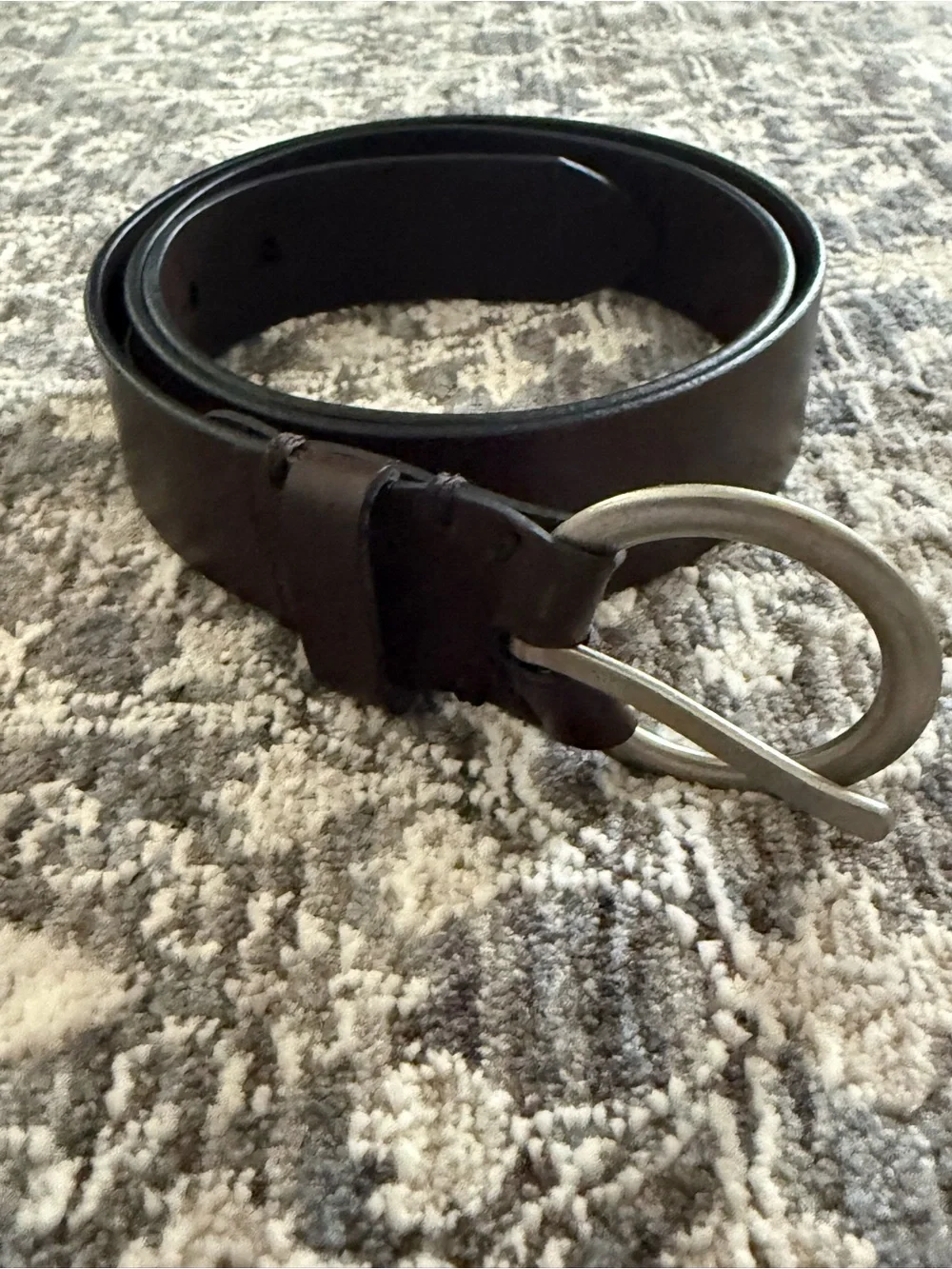 Women’s Ralph Lauren Round Buckle Genuine Leather Belt Large New