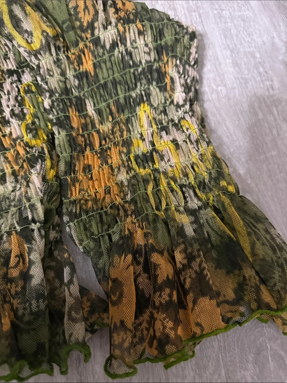 Free People delicate smocked silhouette
