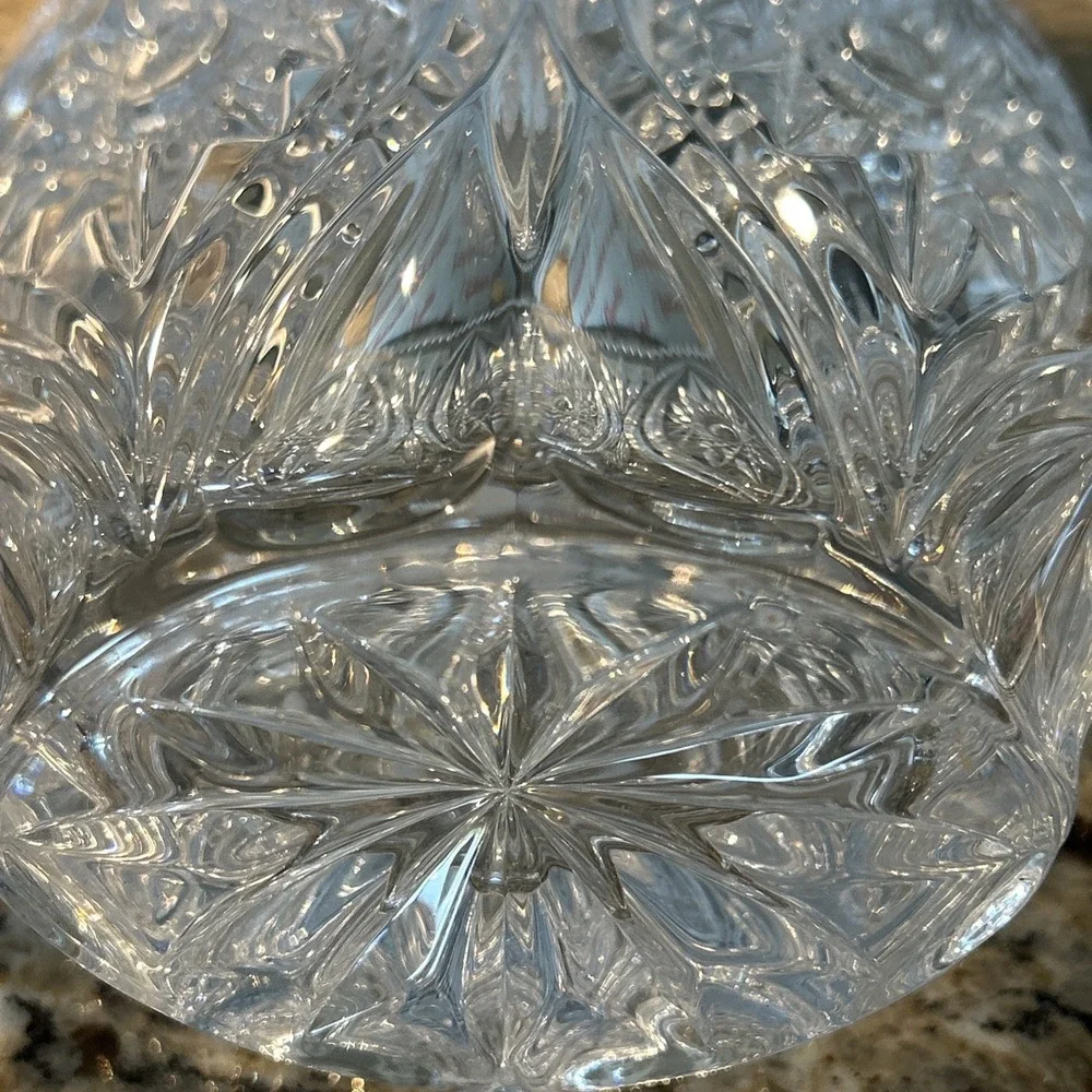 Vintage Nachtmann Bavarian Clear Crystal Vase Florenz New w/Original Box Navette