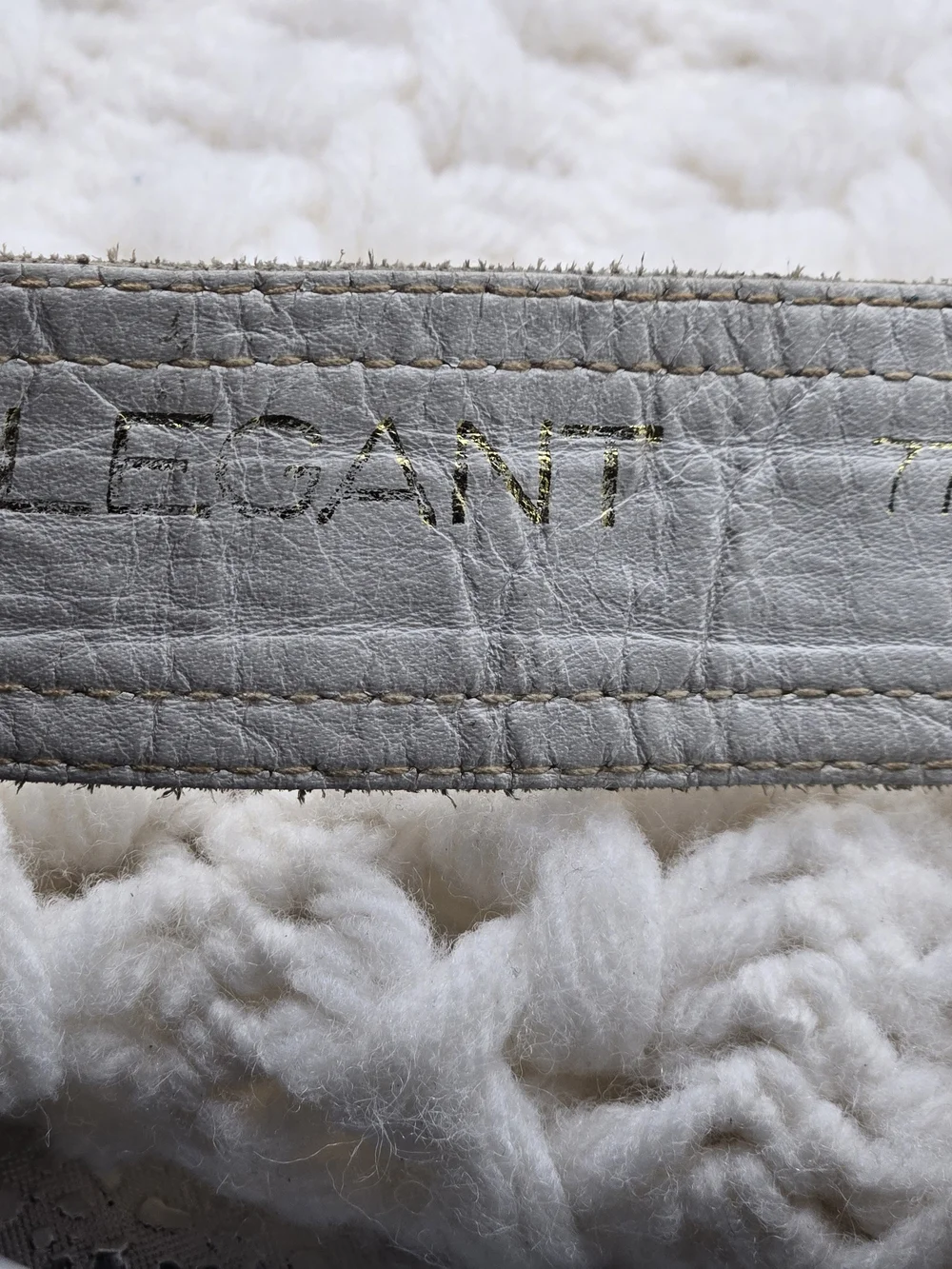 Gant White Leather Strap with Gold Double Buckles