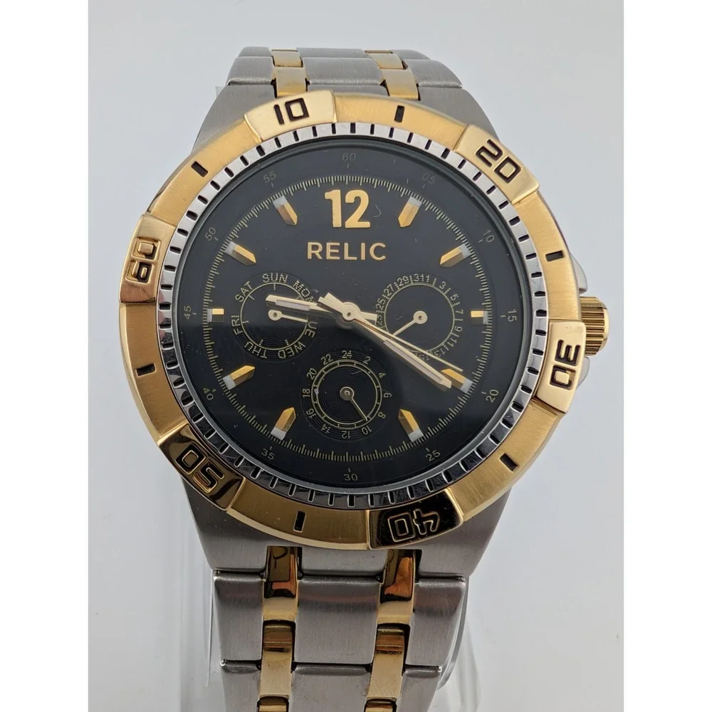 Relic Multifunction Watch Men 42mm‎ Case Two Tone 7.25