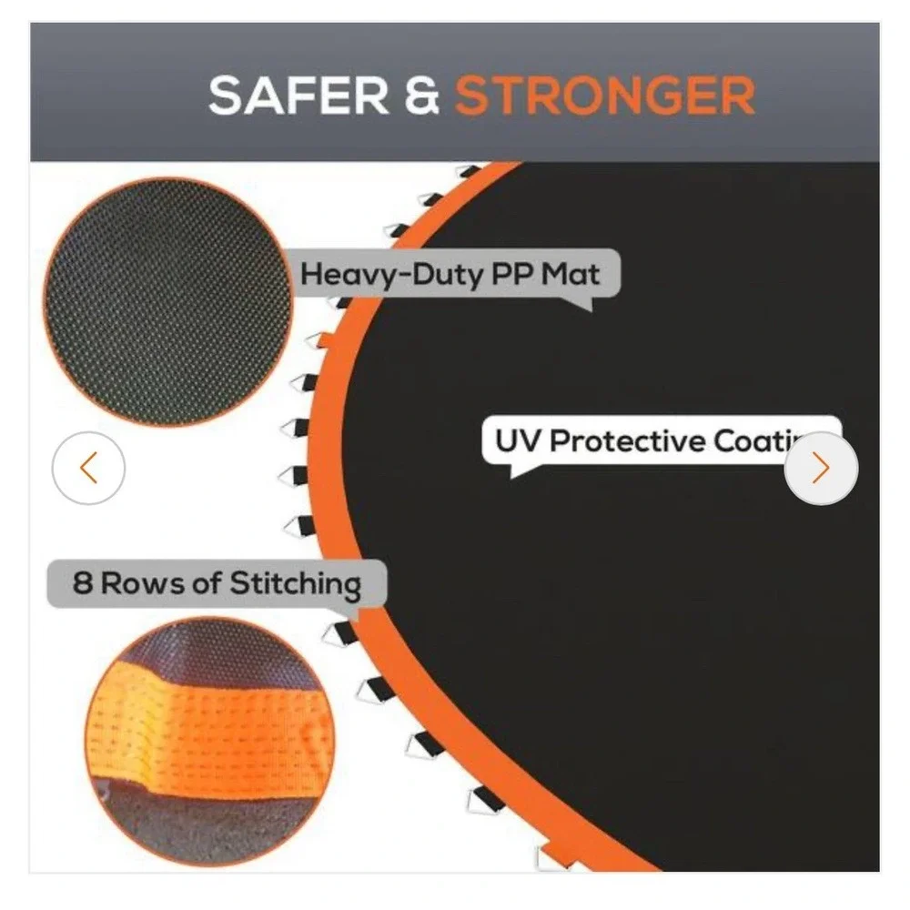 Soozier Trampoline Replacement Mat, Fits 14' Tramp w/‎ 80 V-Hooks & 5.5