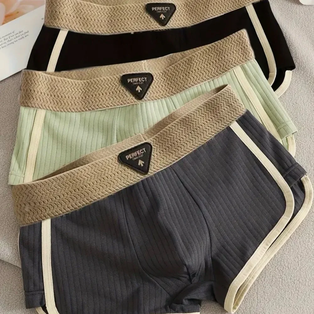 Ribbed Boxer Briefs — Black, Mint, Charcoal pack-3