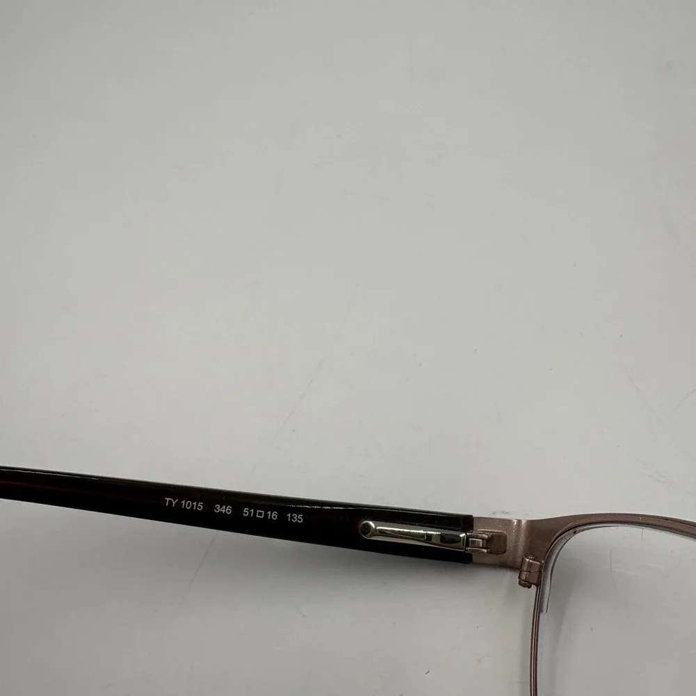 Tory Burch TY1015 346 Burgundy‎ Semi Rimless Eyeglasses Frames 51-16-135 Logo