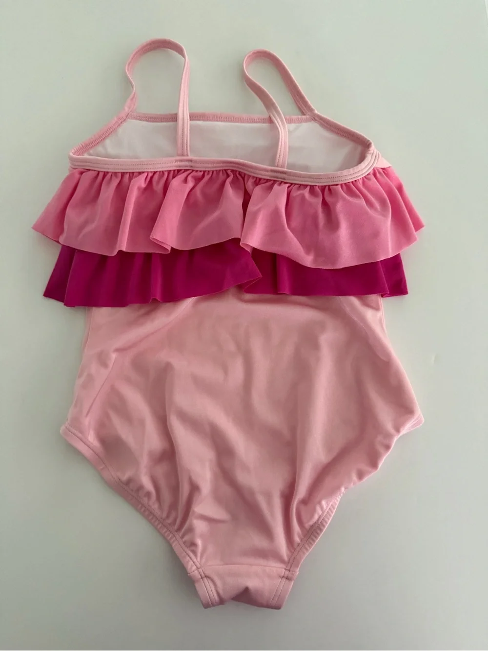 Hanna Andersson Pink Layered Ruffle One-Piece