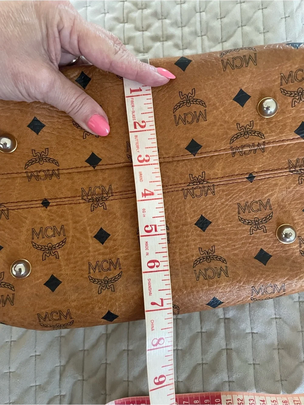 MCM satchel cognac