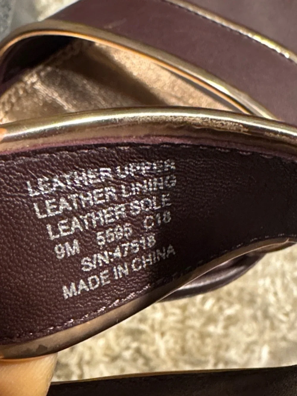 Tory Burch gold comfort adjustable