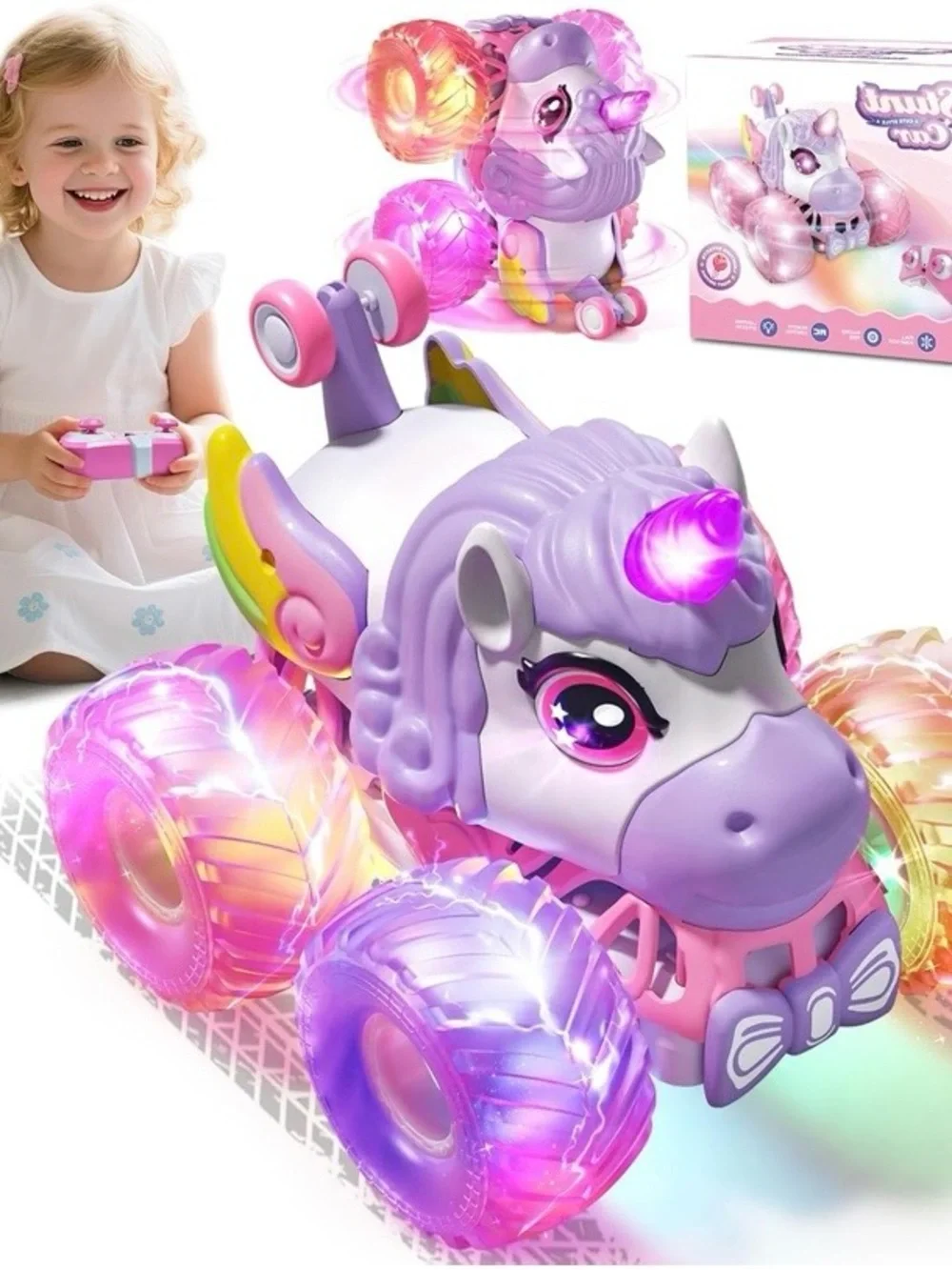 NEW - Unicorn Monster Truck, 2.4GHz Remote Control Monster Truck Unicorn Toy