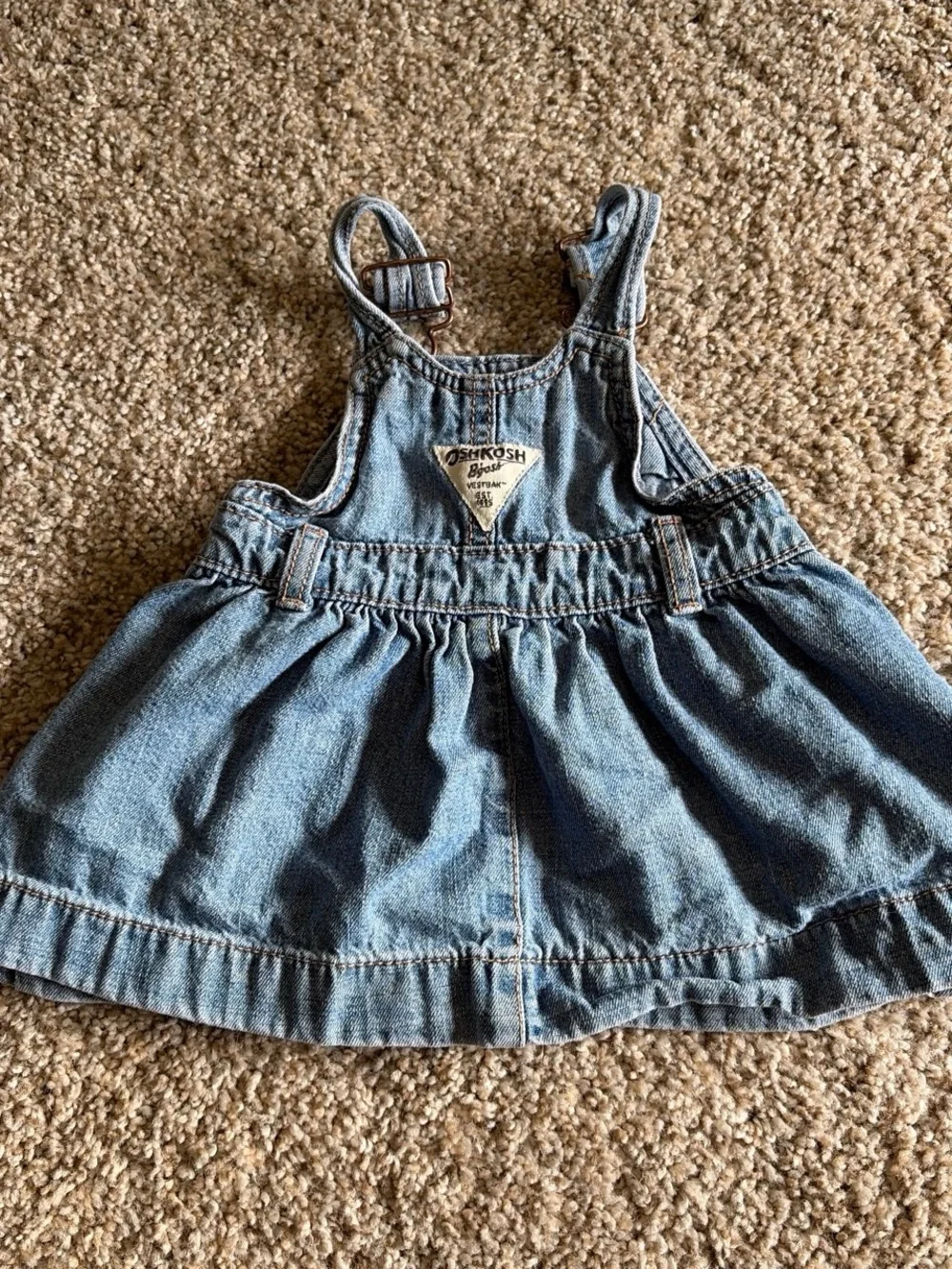 Vintage Oshkosh bgosh denim kids overall dress