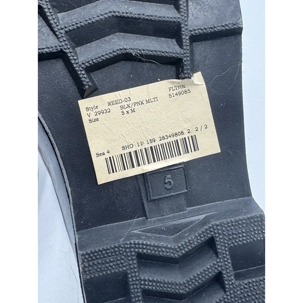 Lil Bumper Black Rain Boots With Hearts Size 5