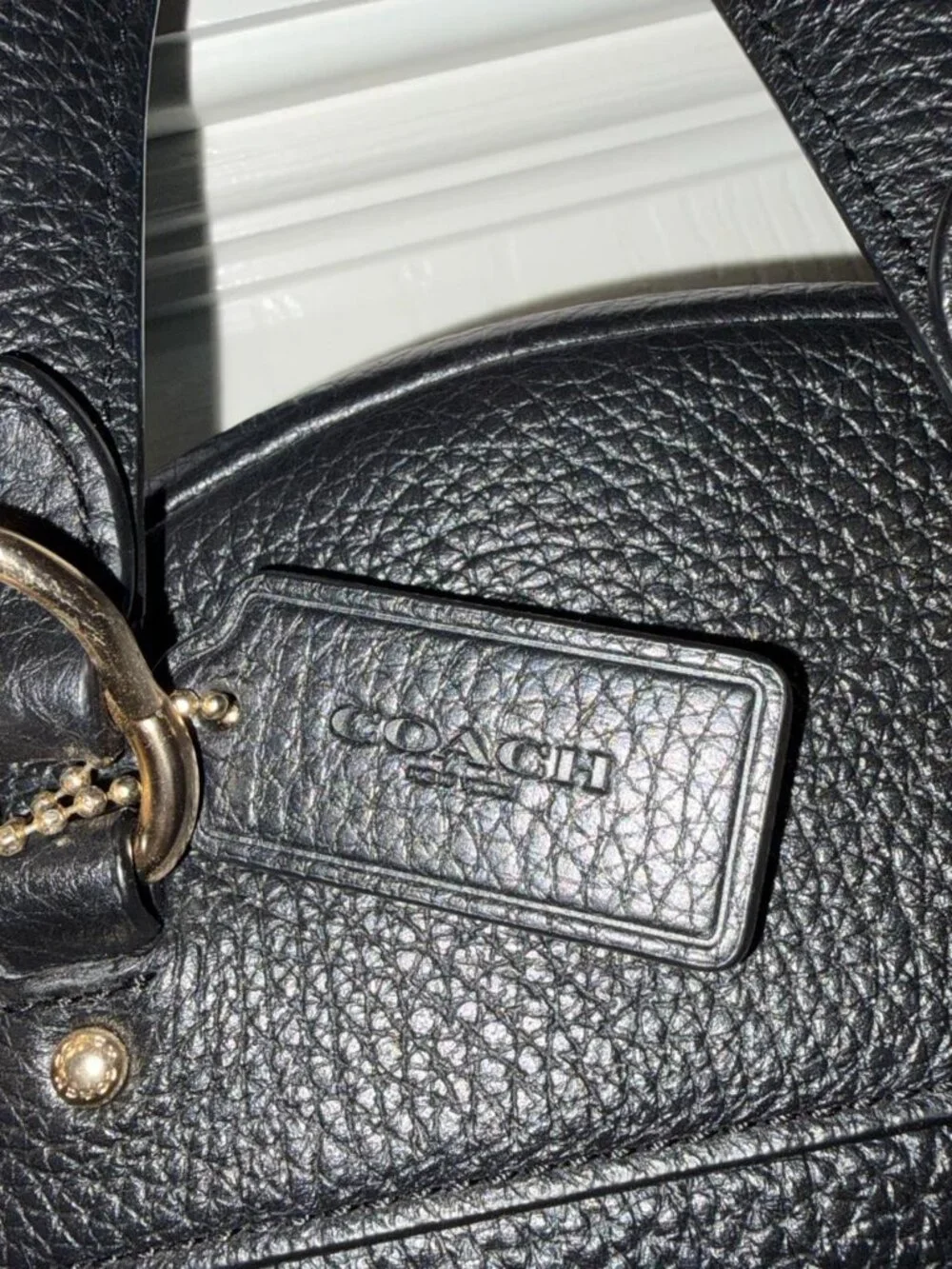 Coach black backpack mini