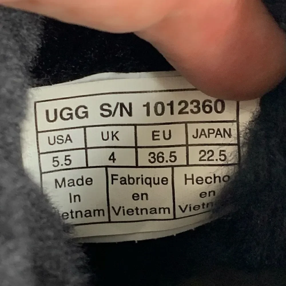 UGG strap black fur